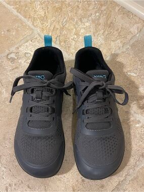 Xero Shoes Women's Prio Neo barefoot training   Dark Gray w/ Teal Pull Tabs sz 8